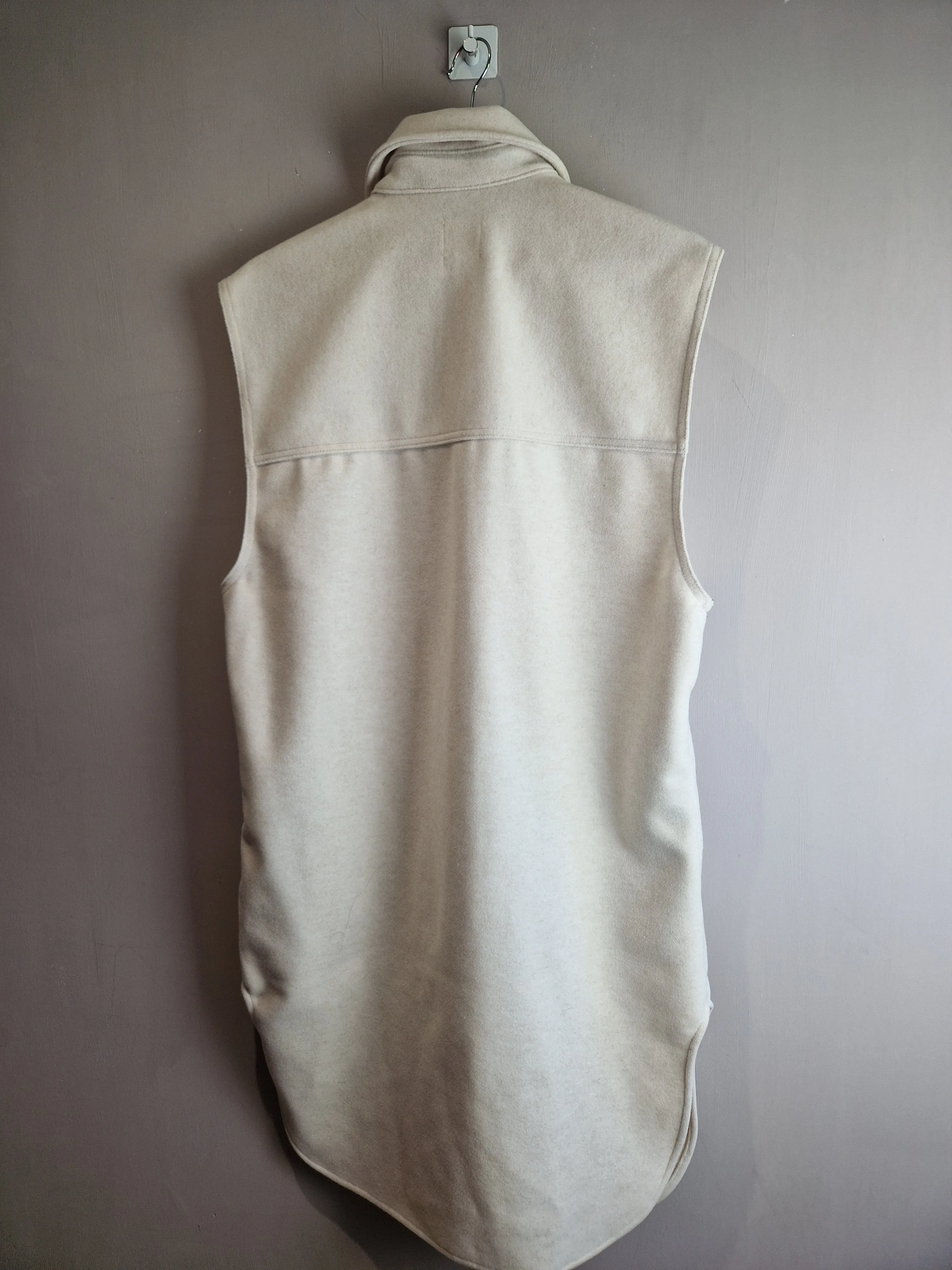 H&M cream longline sleeveless shacket - size XS ( oversized )