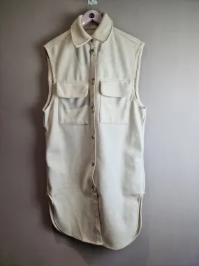 H&M cream longline sleeveless shacket - size XS ( oversized )