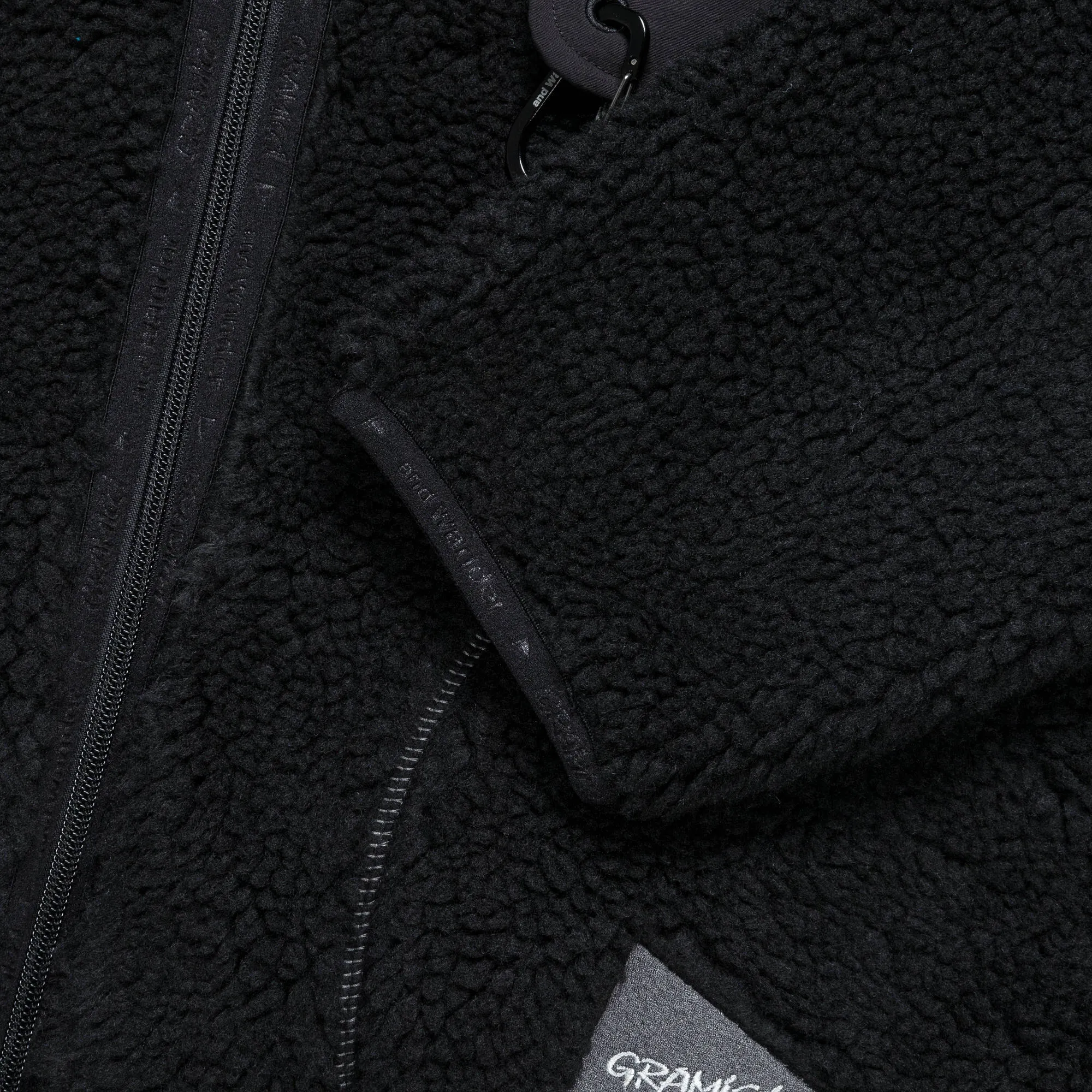 JQ Tape Fleece Jacket x and wander - Black