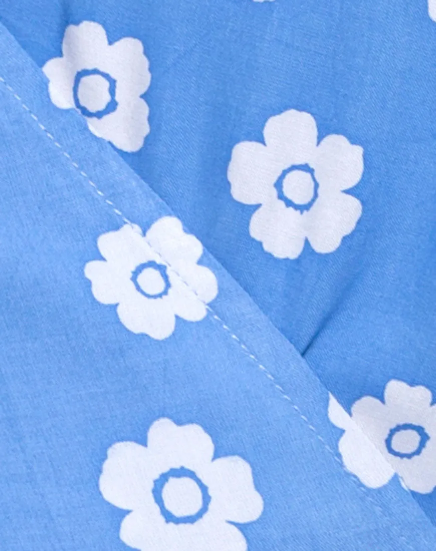 Karill Dress in Daisy Stamp Sky Blue