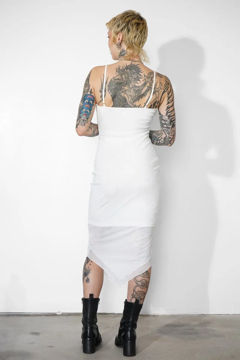 Keeley Mesh Slip Dress - Ivory [Last medium]