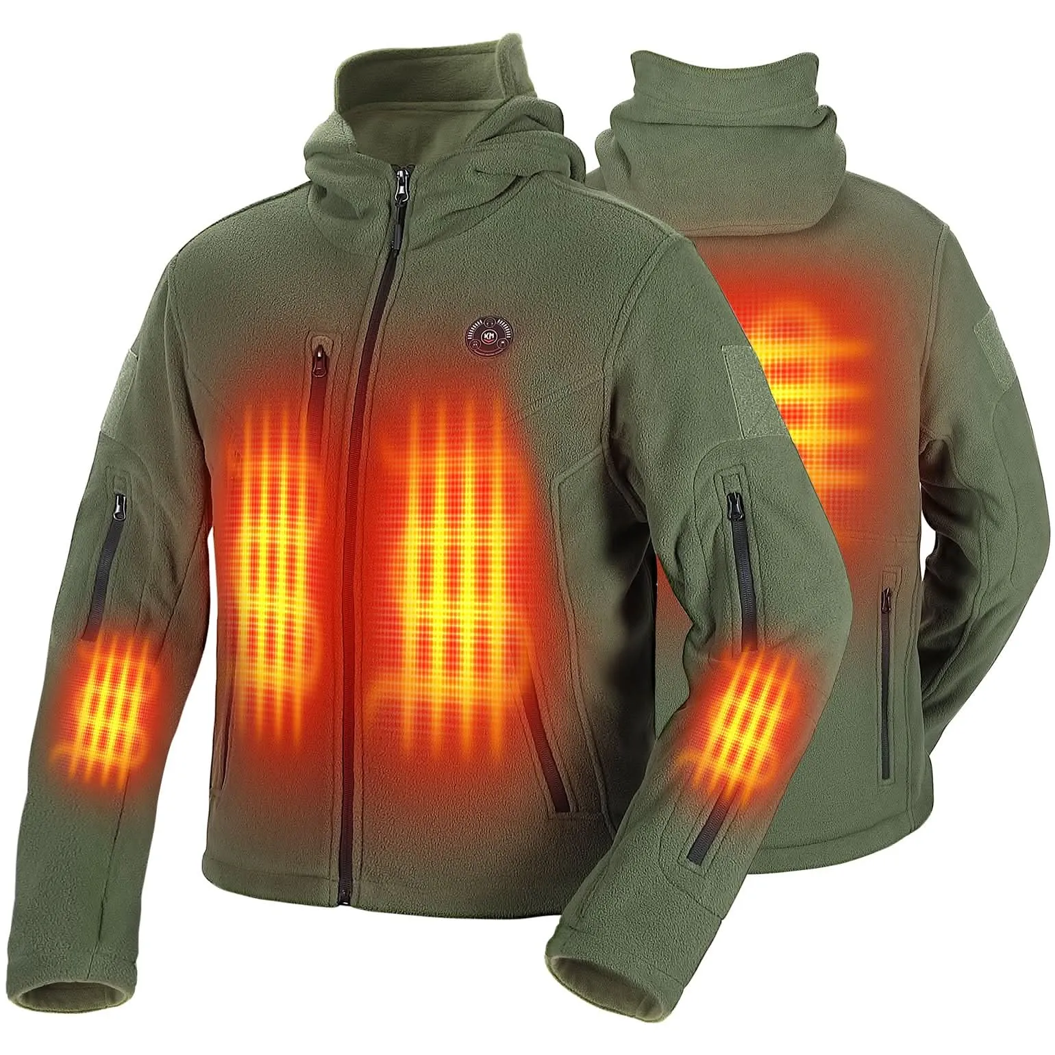 KEMIMOTO Electric Hooded Sweatshirt with 12V 20000mAh Battery Pack