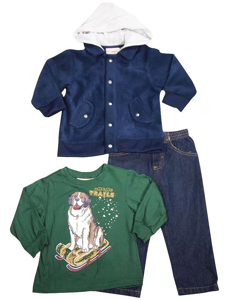 Kids Headquarters - Little Boys 3 Pc Pant Set