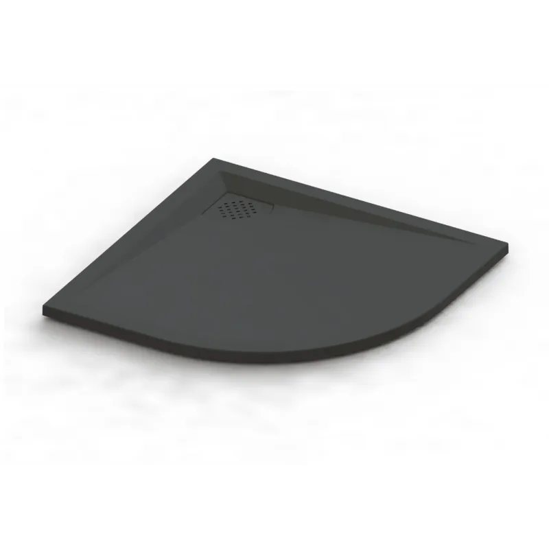 KineSurf Plus Quadrant Shower Trays Textured Anthracite with Colour Match Waste - choice of sizes