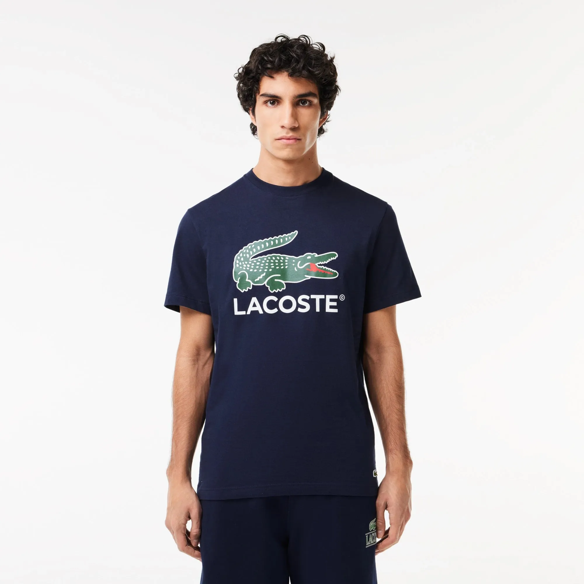 Lacoste Men's Cotton Jersey Signature Print T-Shirt