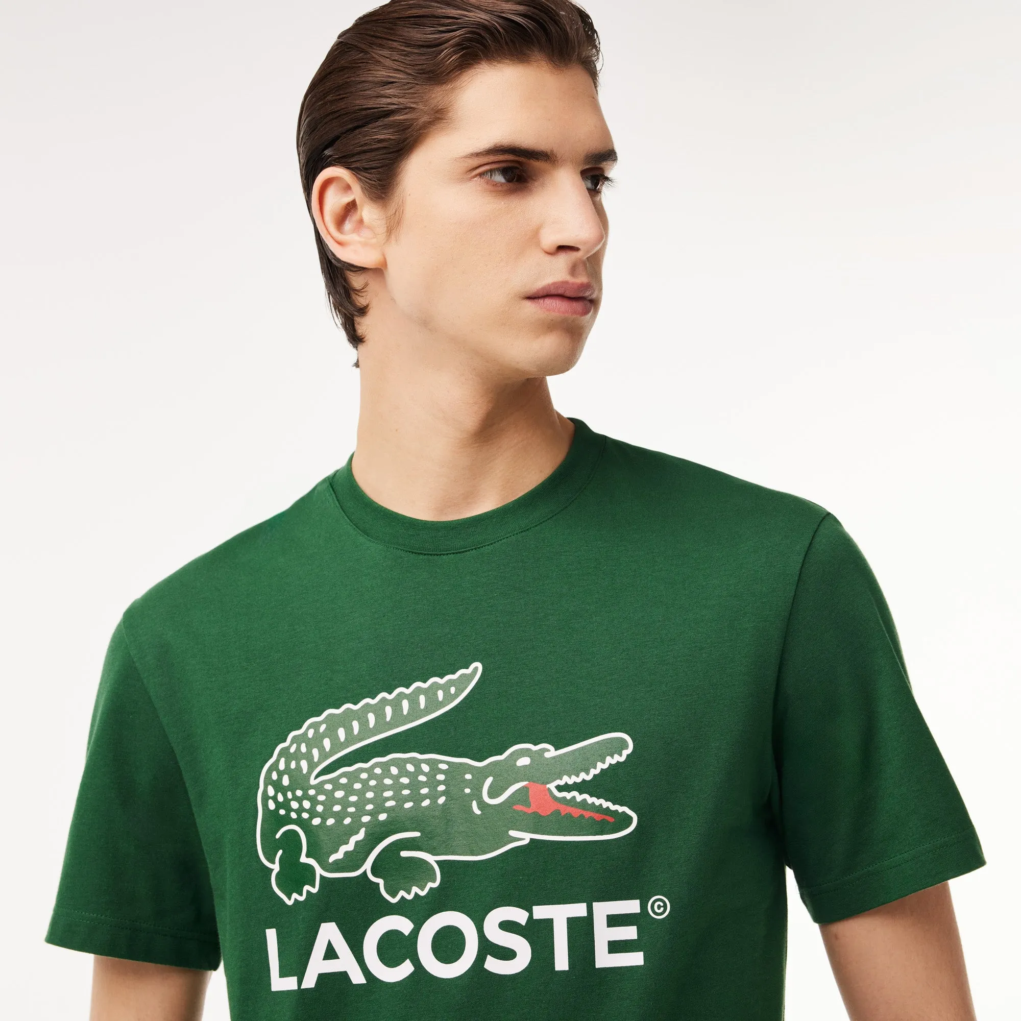 Lacoste Men's Cotton Jersey Signature Print T-Shirt