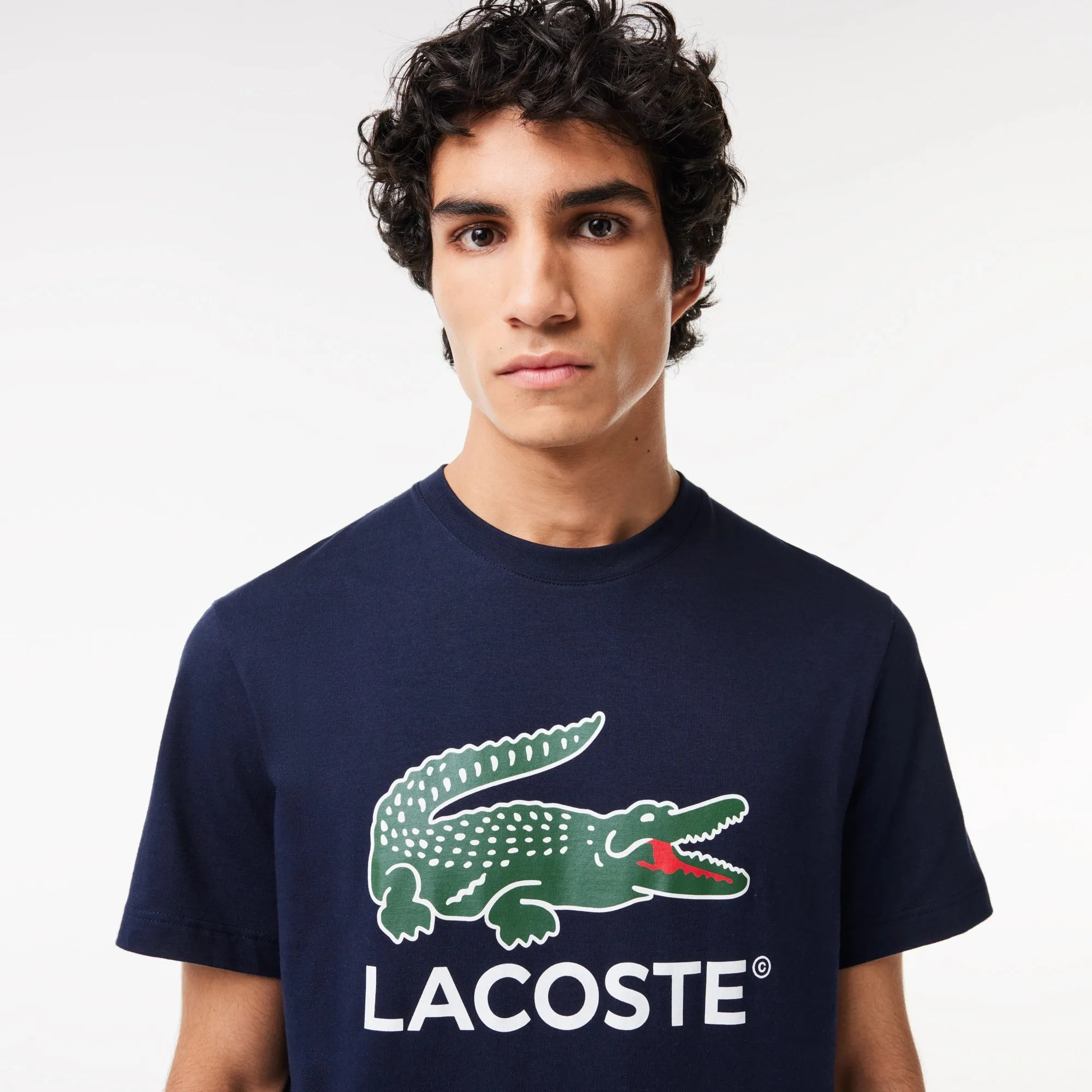 Lacoste Men's Cotton Jersey Signature Print T-Shirt