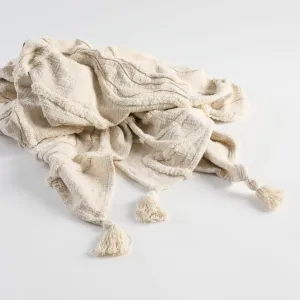 Lamond Linen Throw - Ivory/Natural