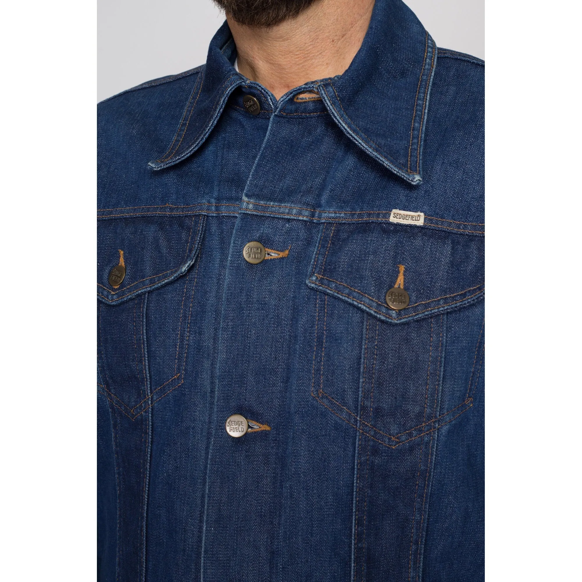 Large 70s Do-Nothing Sedgefield Jean Jacket