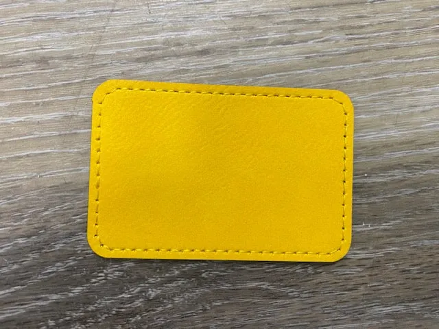 Laserable Leatherette Patches - Iron on 3"x2"