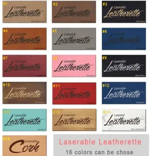 Laserable Leatherette Patches - Iron on 3"x2"