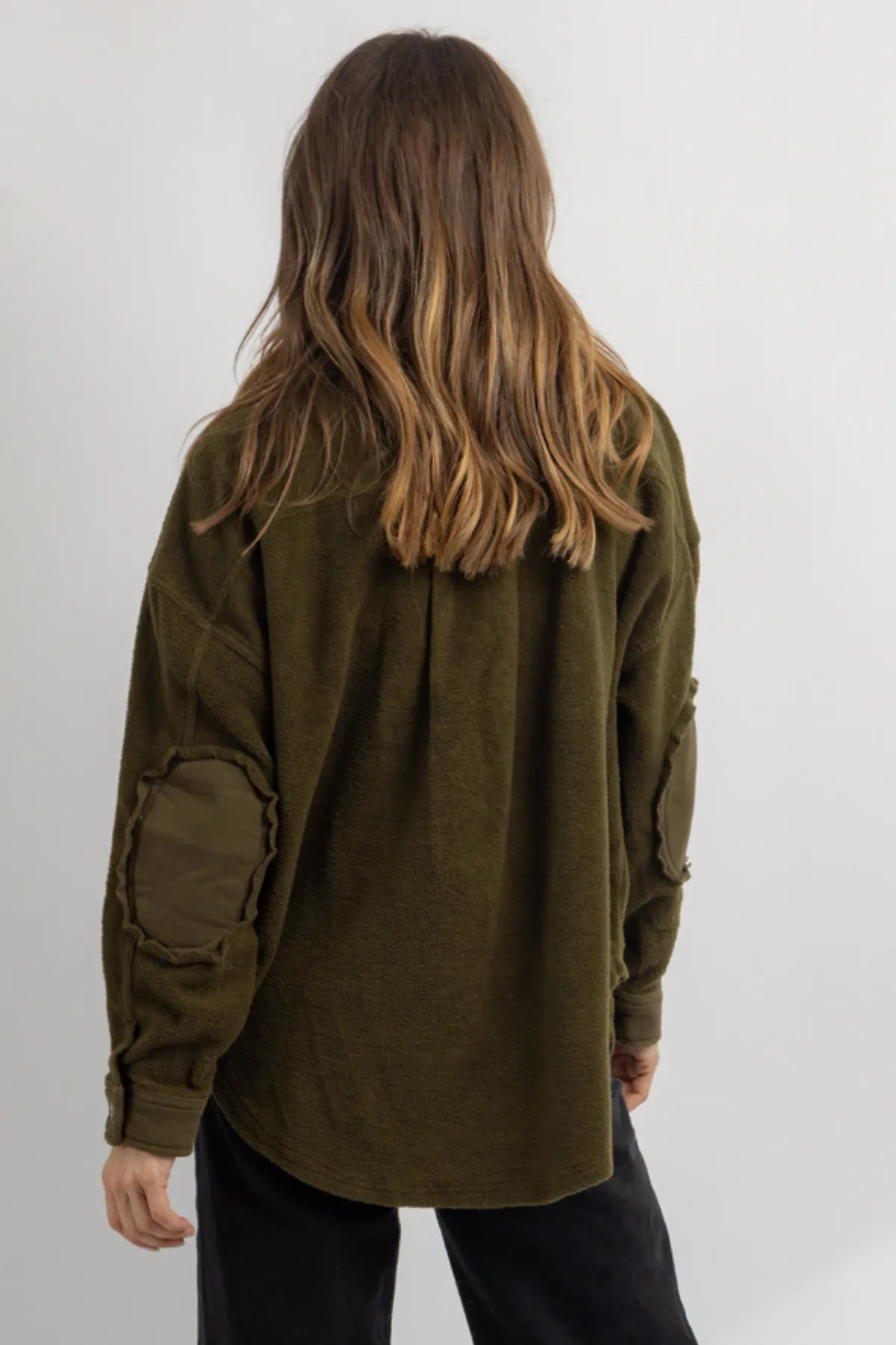 LASSO OLIVE SHEARLING SHACKET