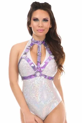 Lavender Holo Body Harness