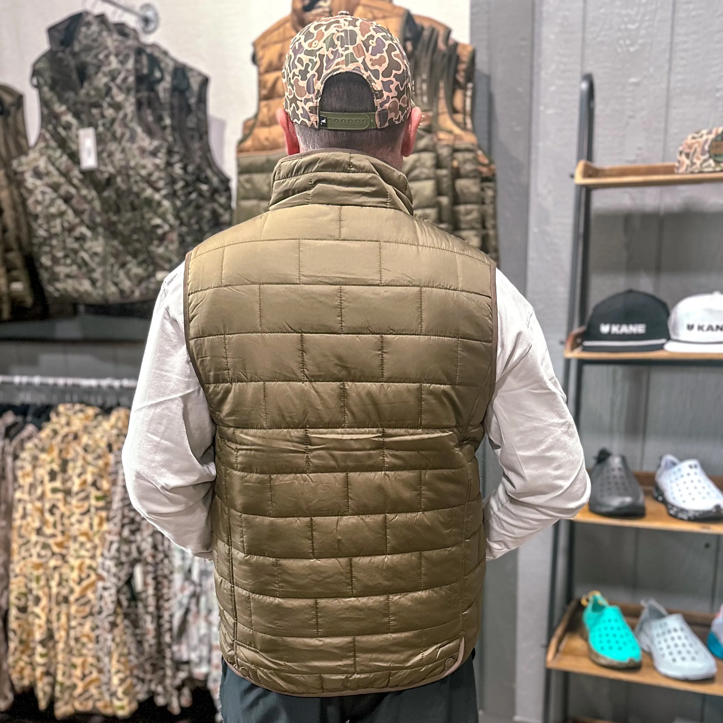 Local Boy: Mocha Brick Quilted Vest