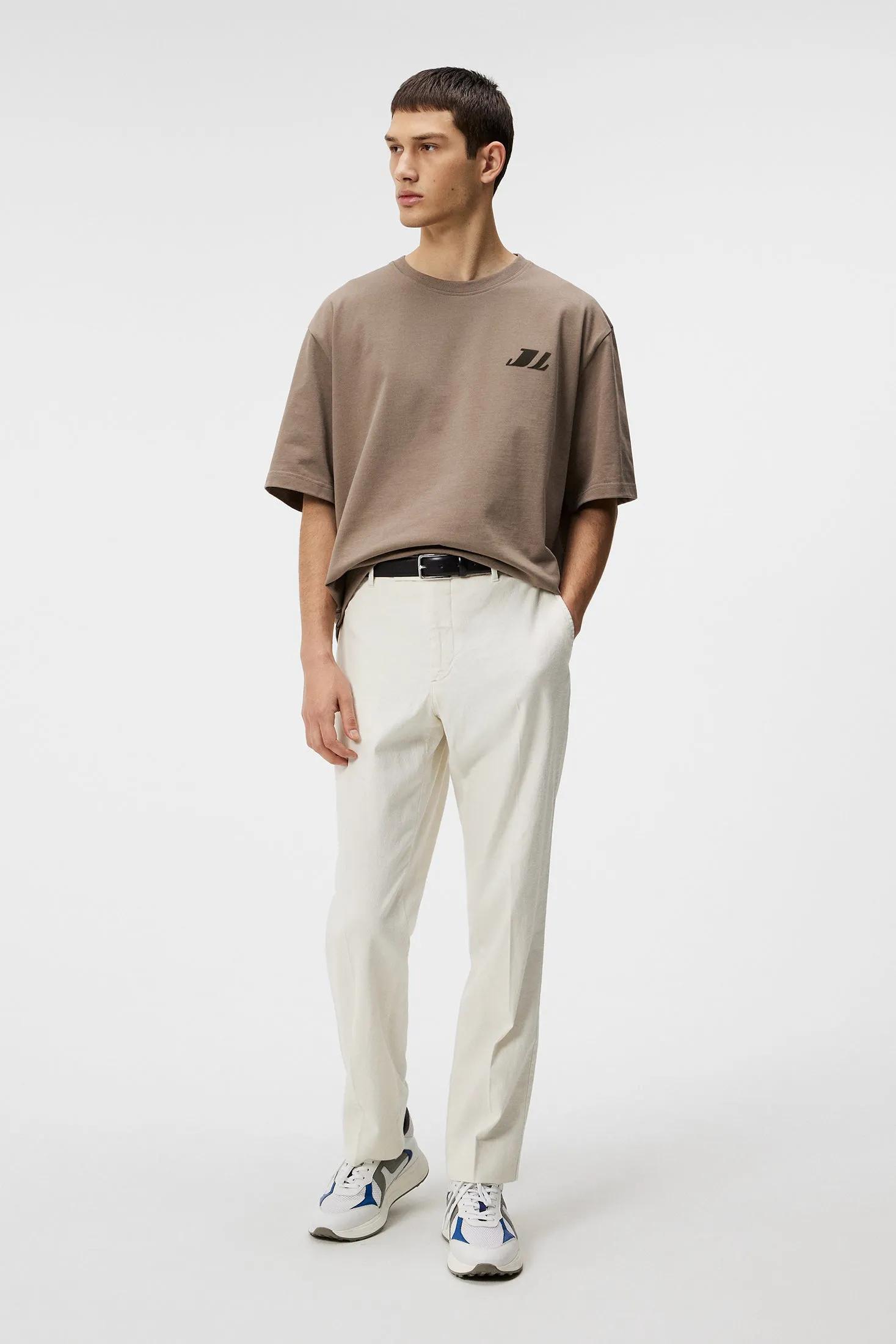 Lois Linen Stretch Bukse Offwhite