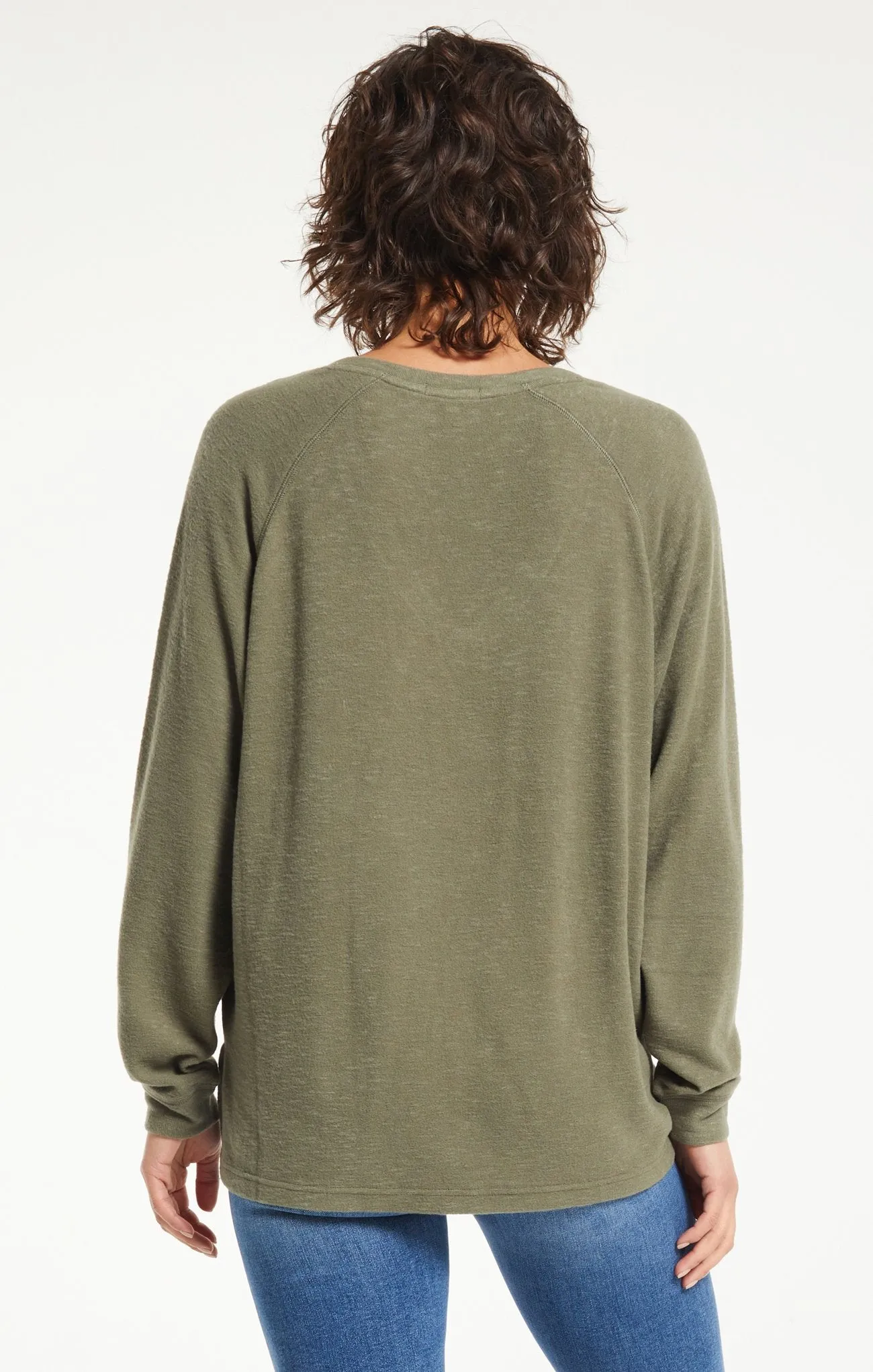 Lyndell Brushed Slub Knit Sweater Top | Charcoal, Sandstone, Dusty Olive