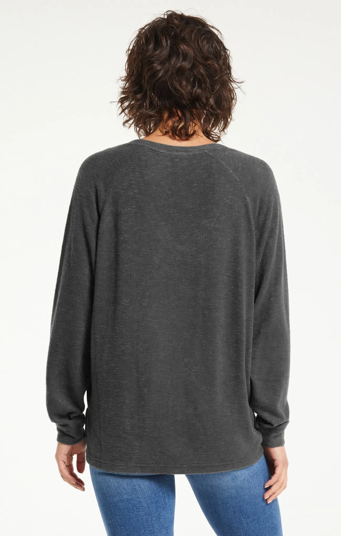 Lyndell Brushed Slub Knit Sweater Top | Charcoal, Sandstone, Dusty Olive