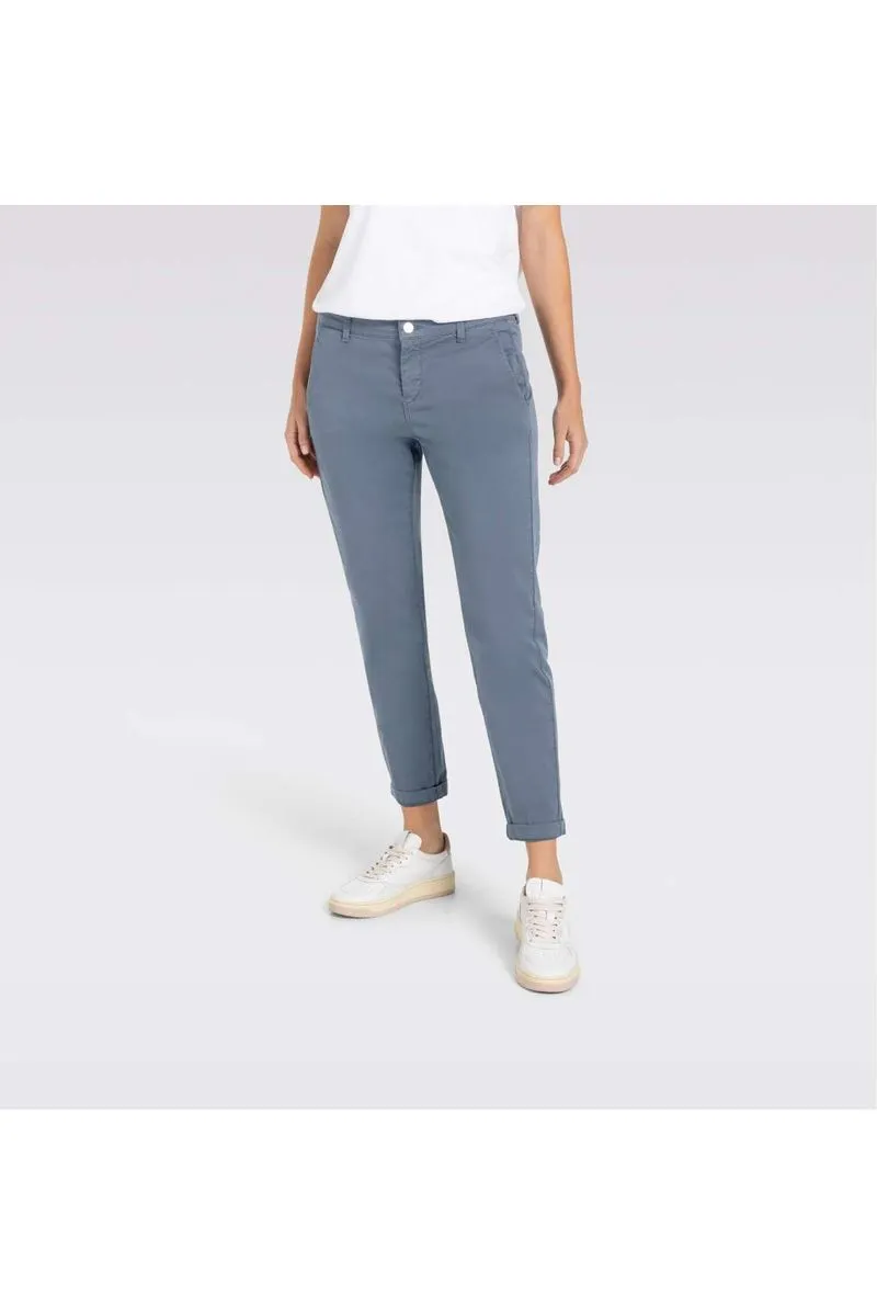 Mac Jeans Chino Turn Up Authentic Stretch Gabardine 3075-00-0434L | 176R Grisaille PPT (Blue Grey)