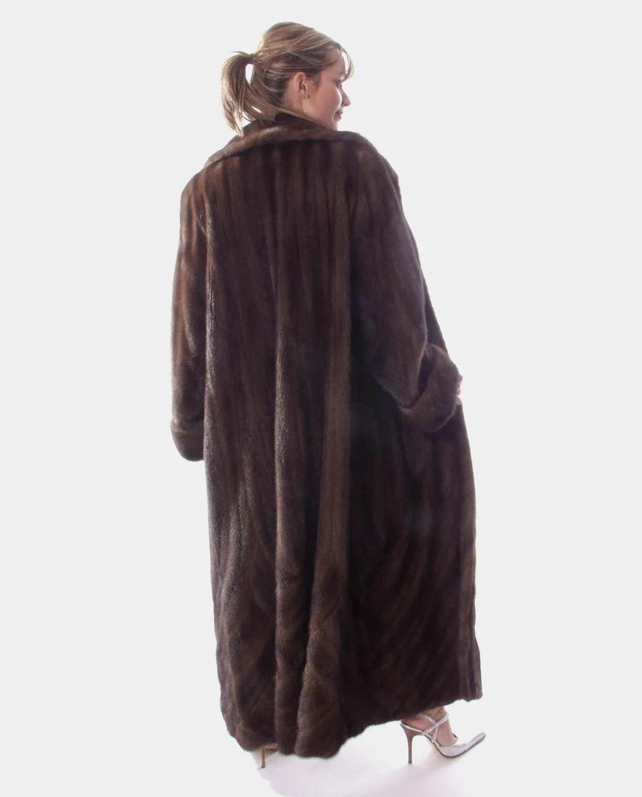 Mahogany Mink Fur Coat Directional