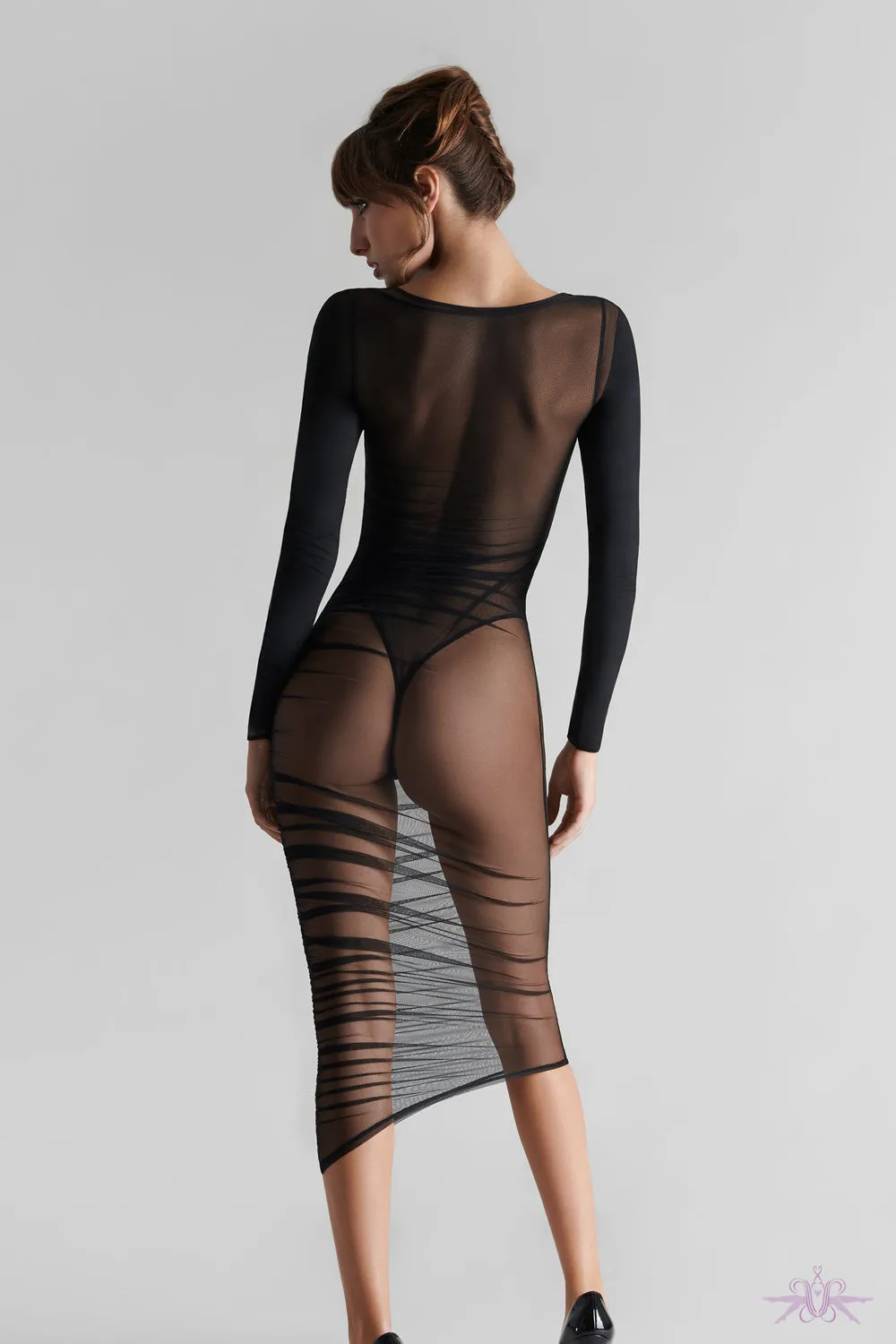 Maison Nuit Fauve Long Sleeved Body with Suspenders