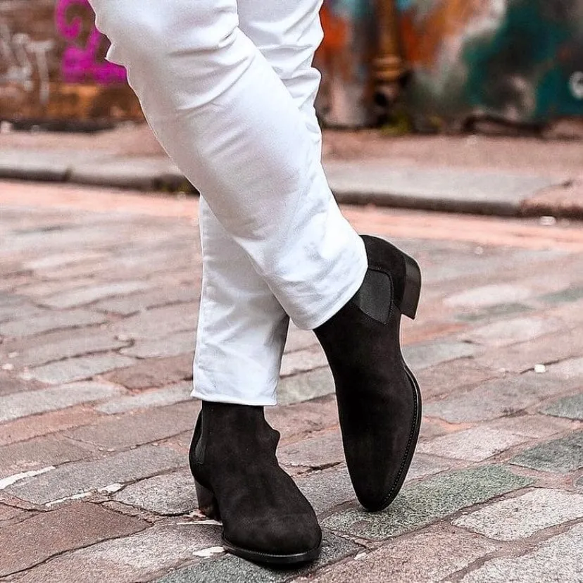 Manhattan Chelsea Boot Black Suede