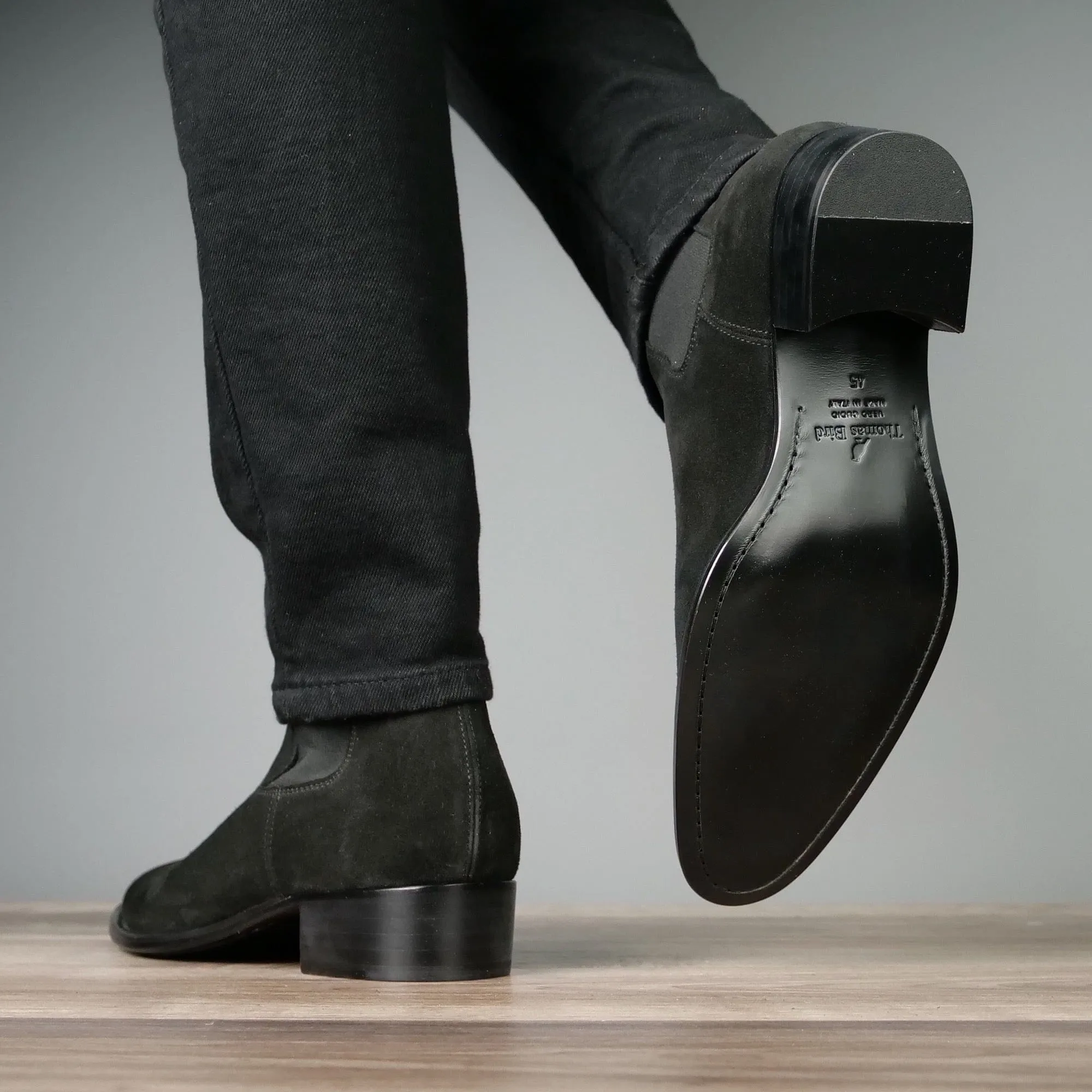 Manhattan Chelsea Boot Black Suede