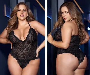 Mapale 8686X Curvy Size Bodysuit Color Black