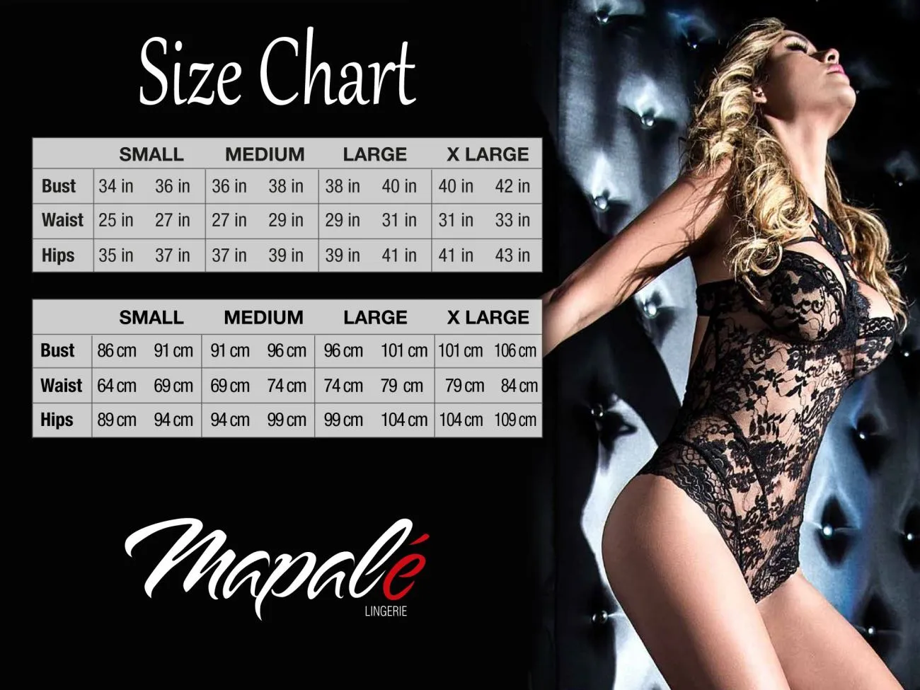 Mapale 8781X Curvy Size Bodysuit Color Black