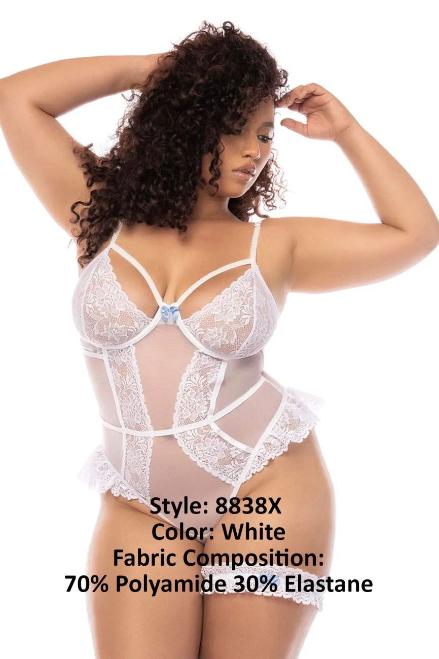 Mapale 8838X Curvy Size Emmeline Teddy Plus Color White