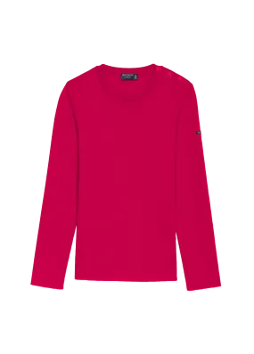 MAREE - Soft Wool Breton Sweater for Women | Slim Fit (MAGENTA POP / ELECTRIC BLUE)