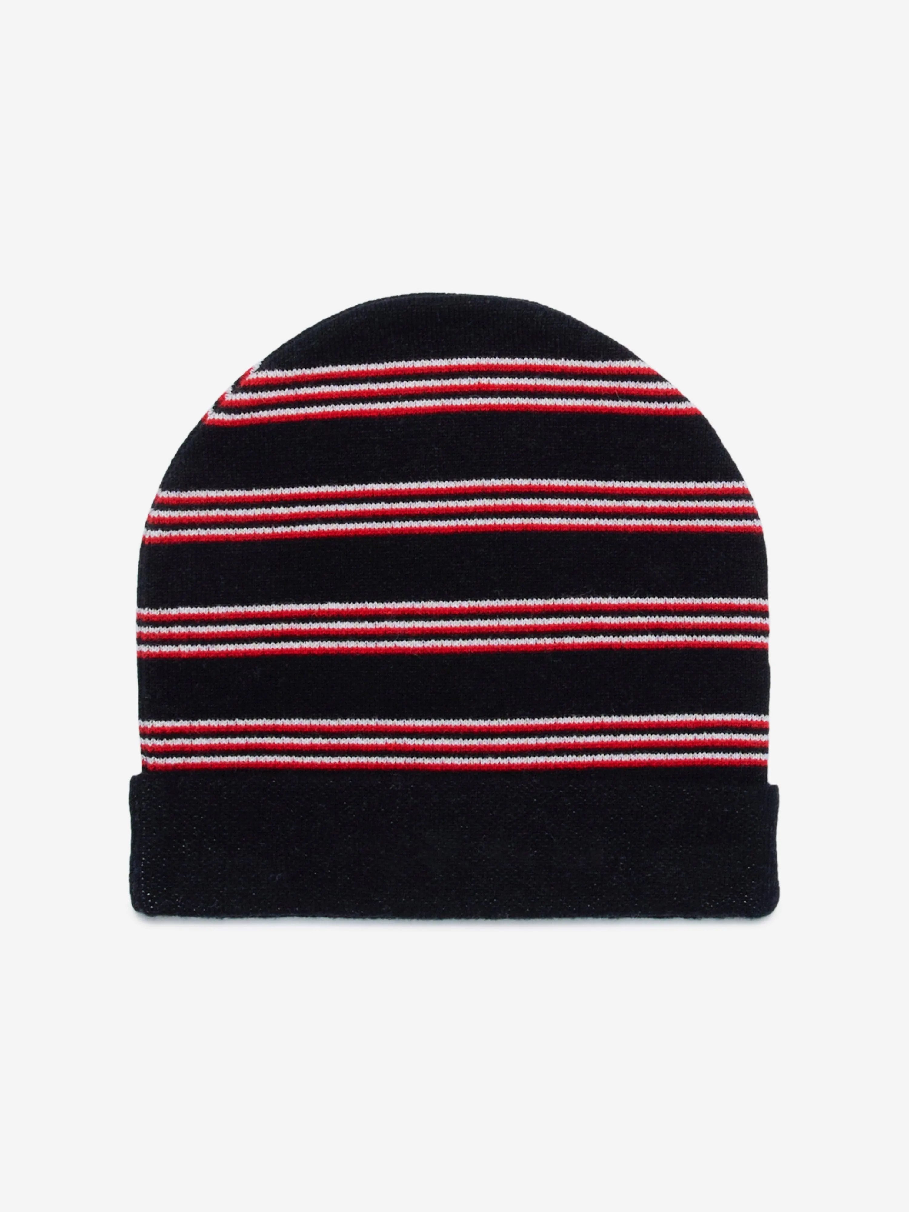 MARNI Kids Striped Beanie Hat in Black