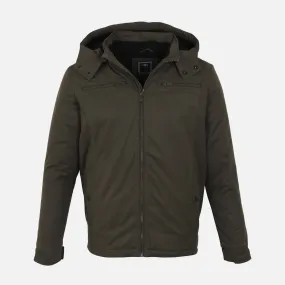 MEN WOVEN HOODED JACKET