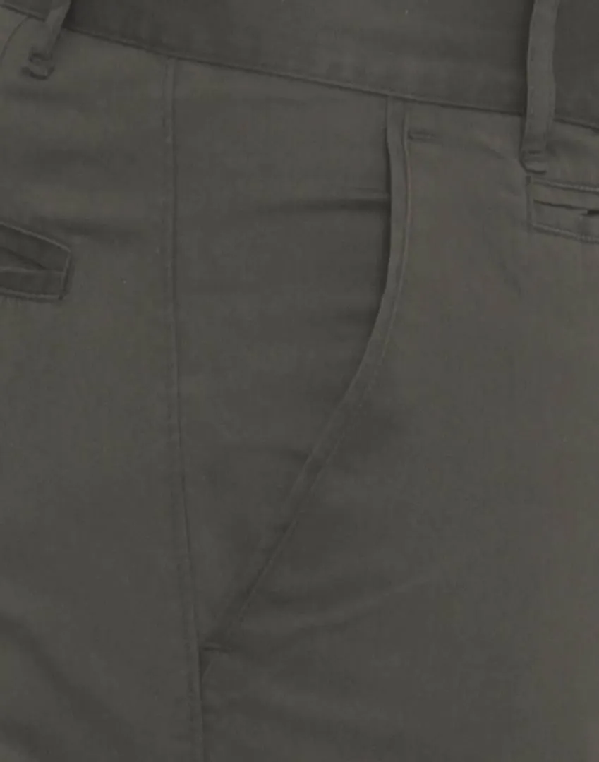 Men's Grey Cotton Solid Mid-Rise Casual Regular Fit Chinos