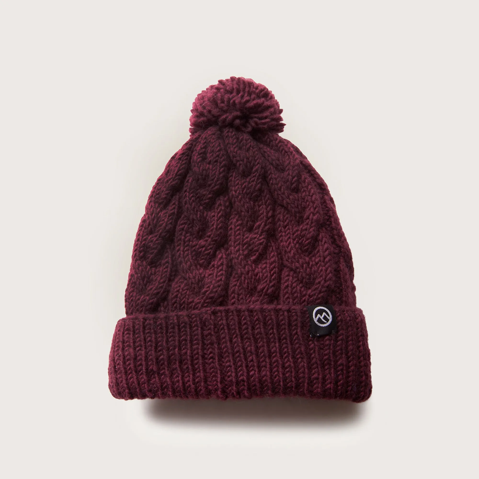 Merino Wool Links Beanie - Grape