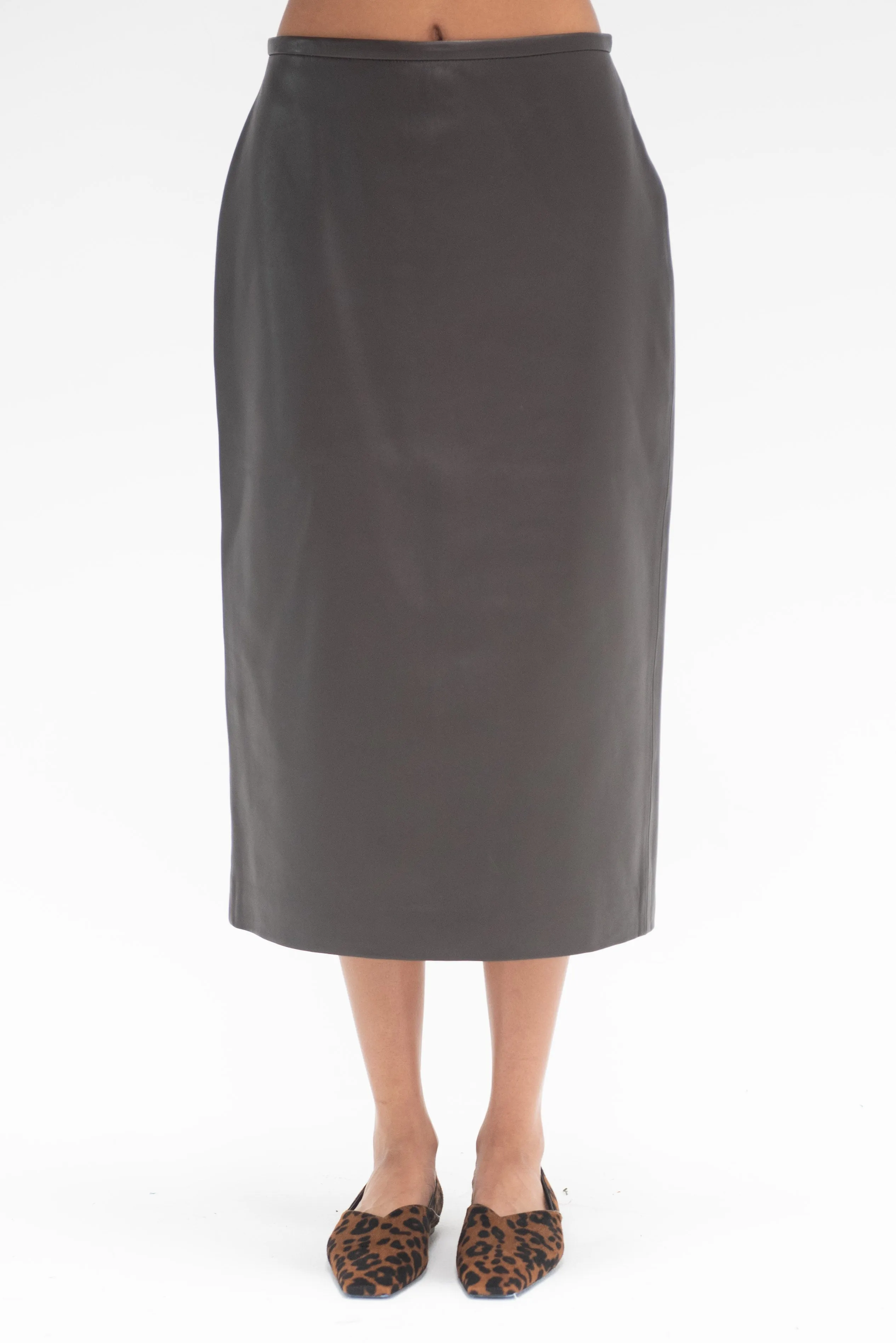 Midi Pencil Skirt, Chocolate