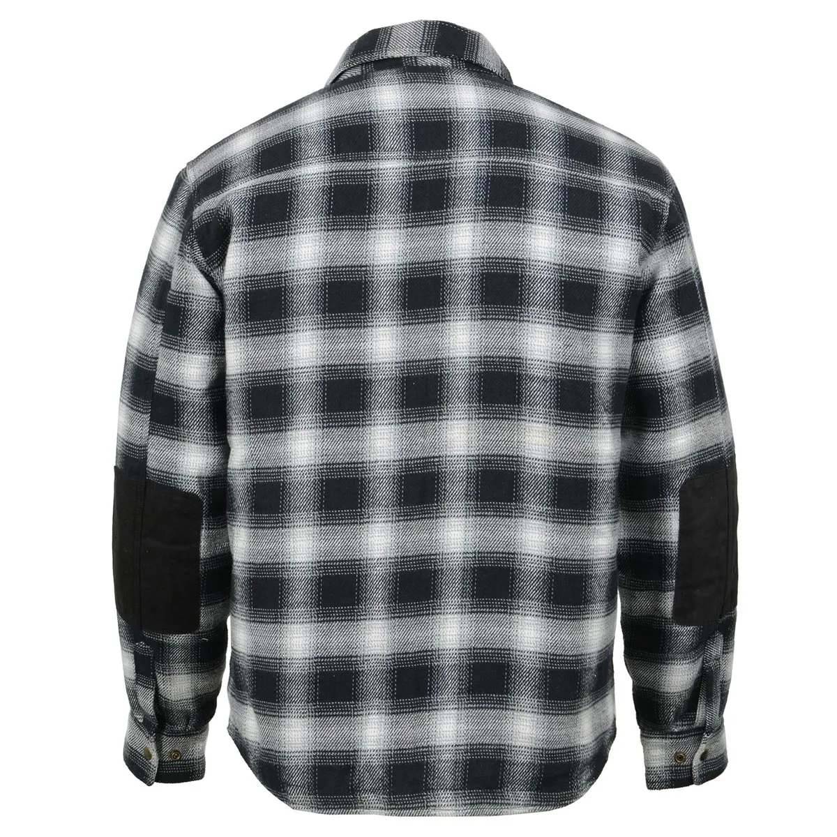 Milwaukee Leather MPM1638 Men's Black and White Checkered Flannel