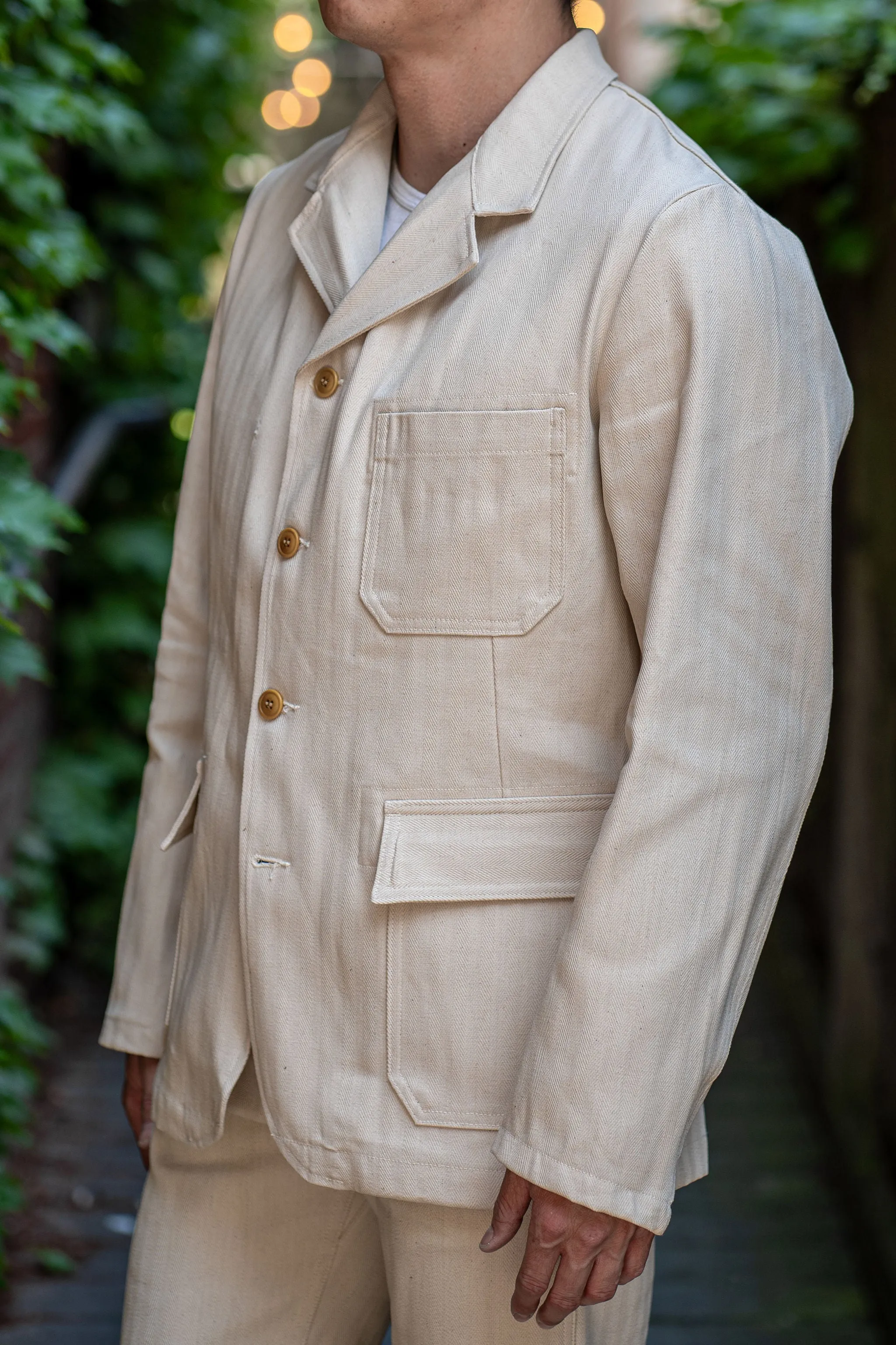 Mister Freedom Continental Sportcoat - Ivory HBT