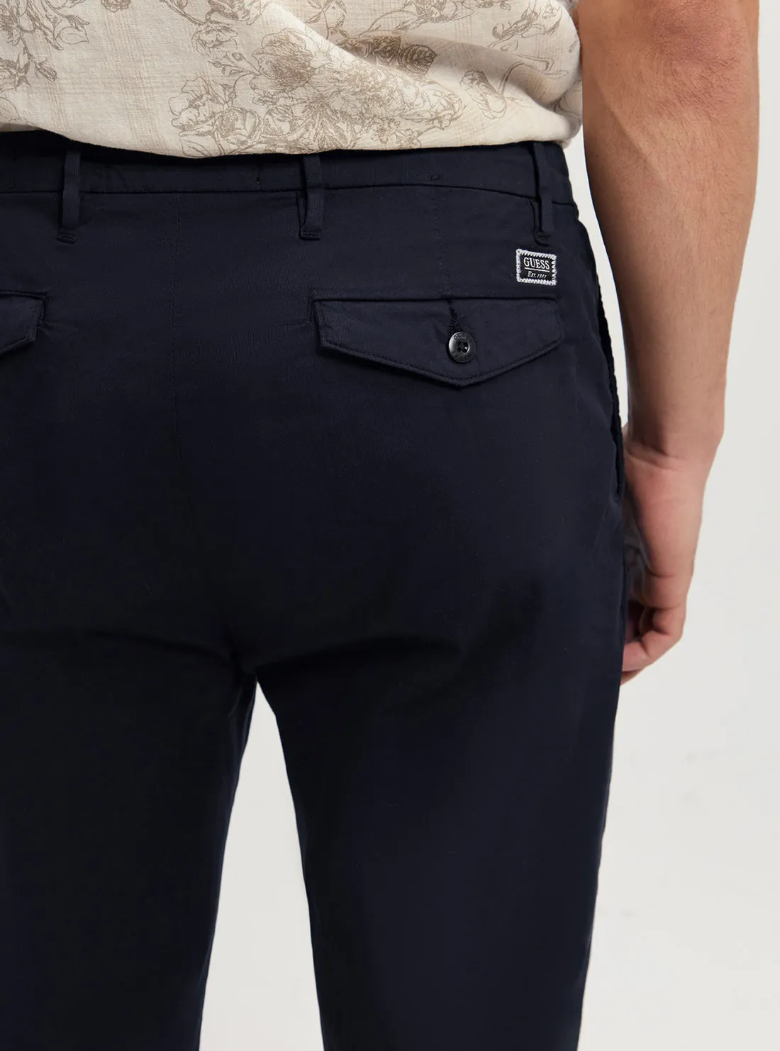 Navy Noah Mid-Rise Chino Pants