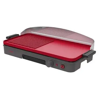 New - CRUXGG 500°F Extra Large Ceramic Nonstick Searing Grill & Griddle - Smoke Gray