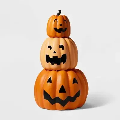 New - Harvest Triple Stack Pumpkins Halloween Decorative Prop - Hyde & EEK! Boutique