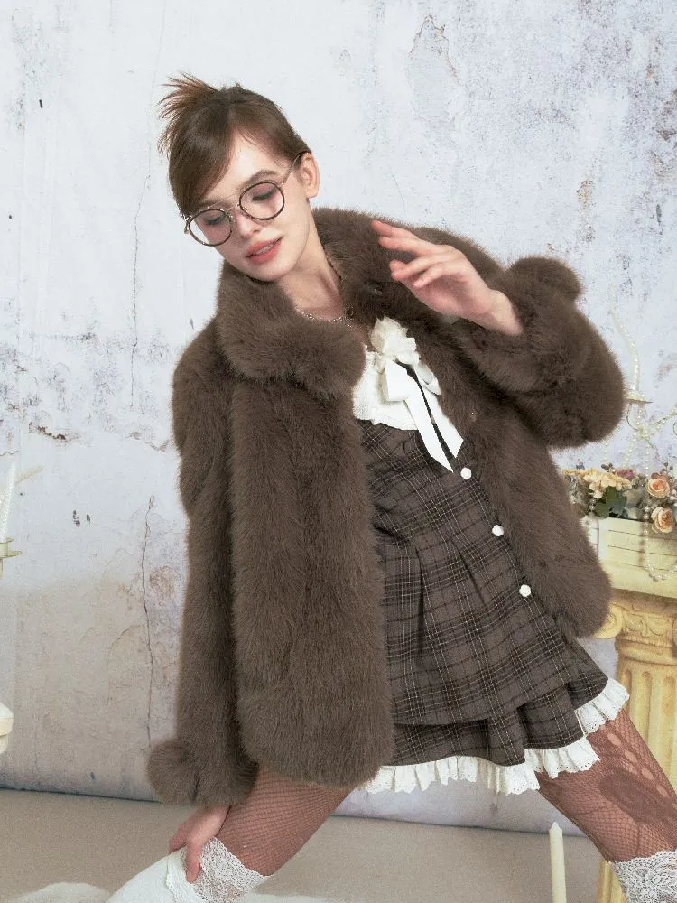 Niche Design Peplum Fur Coat【s0000005318】