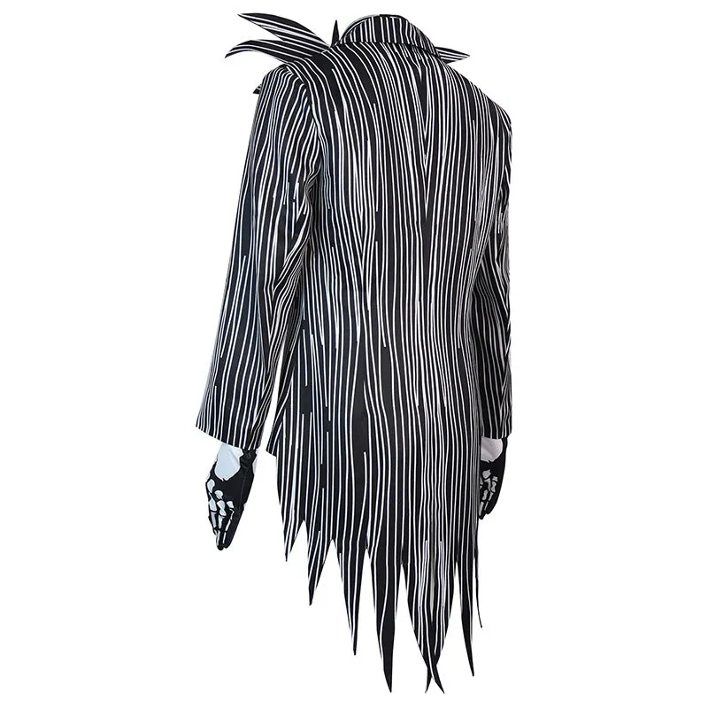 Nightmare Before Christmas Costume Black Stripe Uniform Christmas Suit