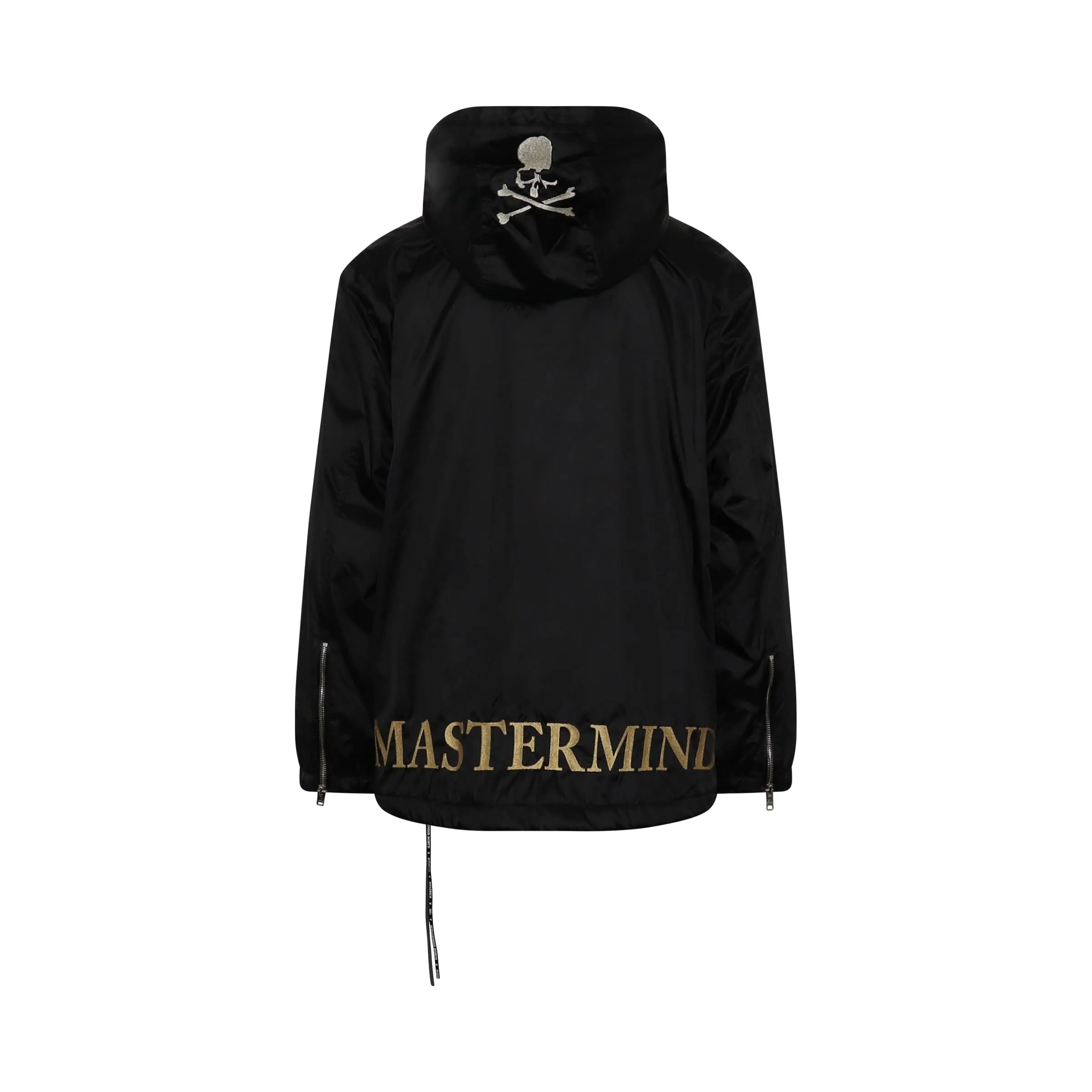 Nylon Hooded Coach Jacket in Black