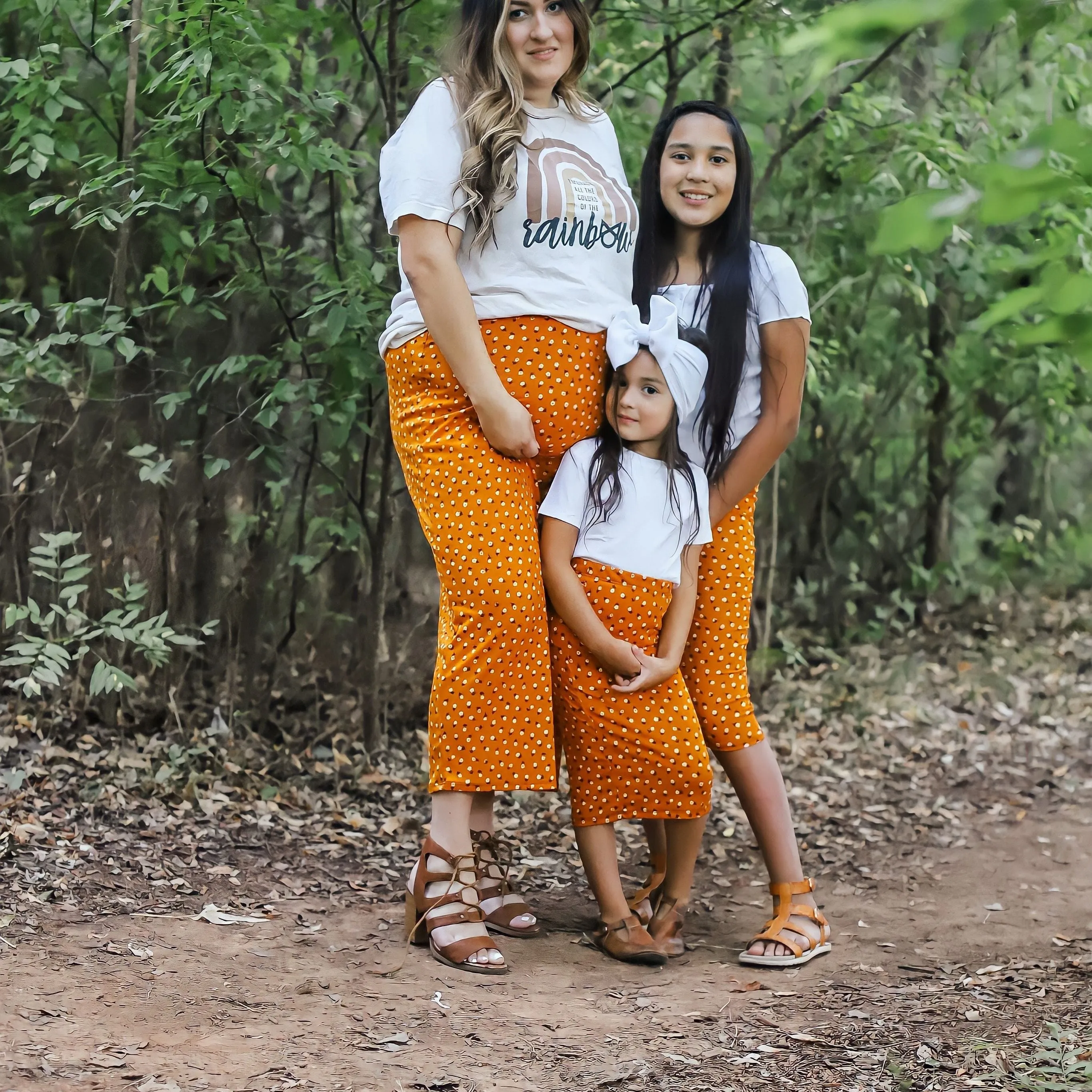 Orange Floral Pencil Skirt