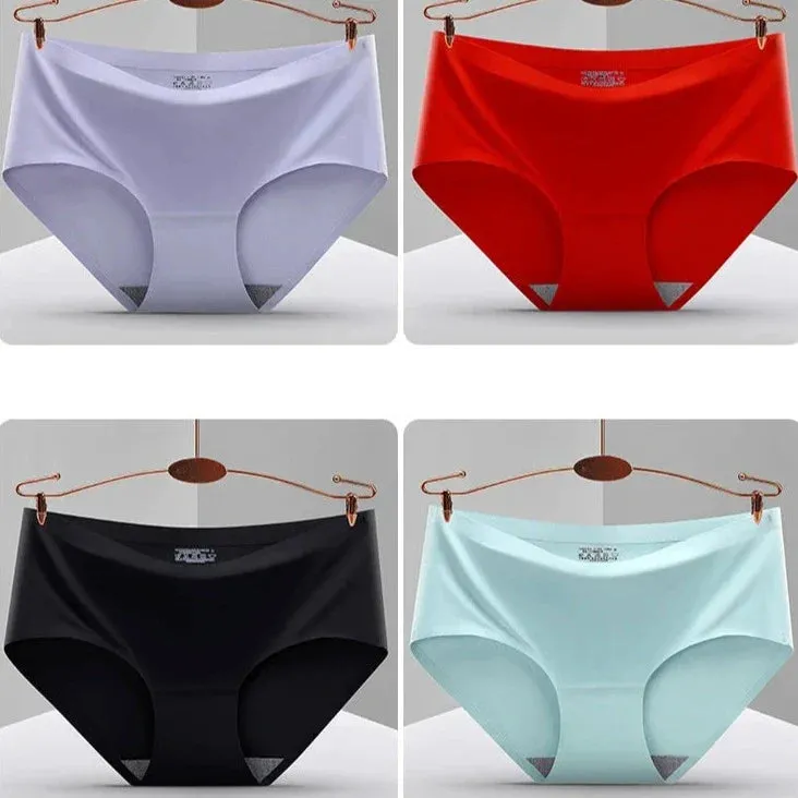 Pack de 10 culottes invisibles sans couture en soie glacée