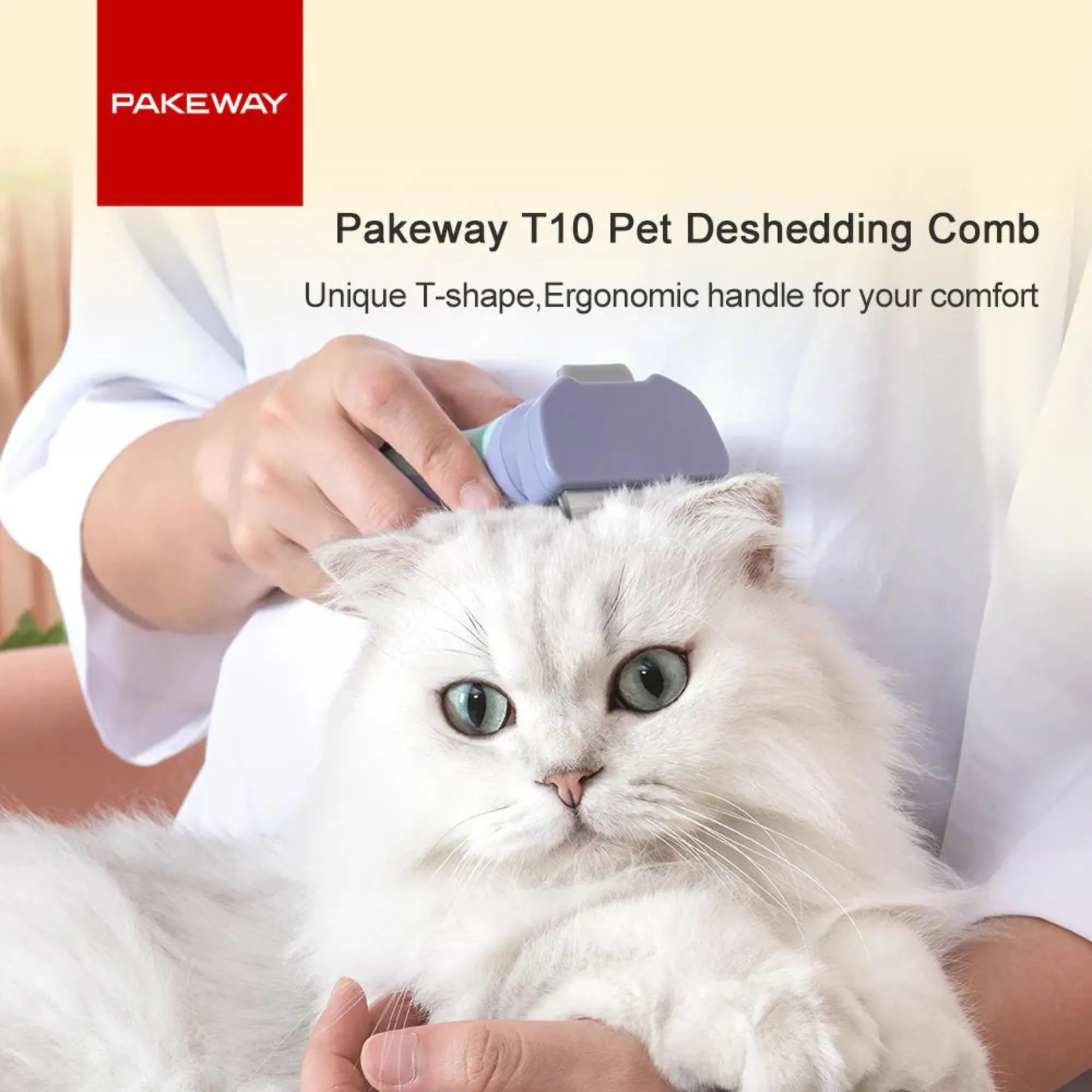 Pakeway T10 Long Hair Deshedding Cat Comb