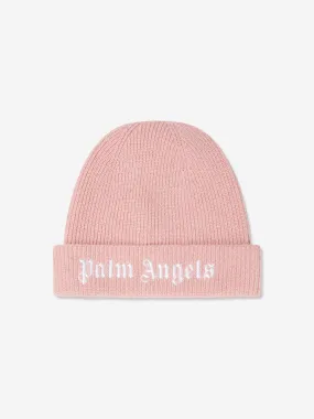 Palm Angels Baby Girls Knitted Logo Beanie