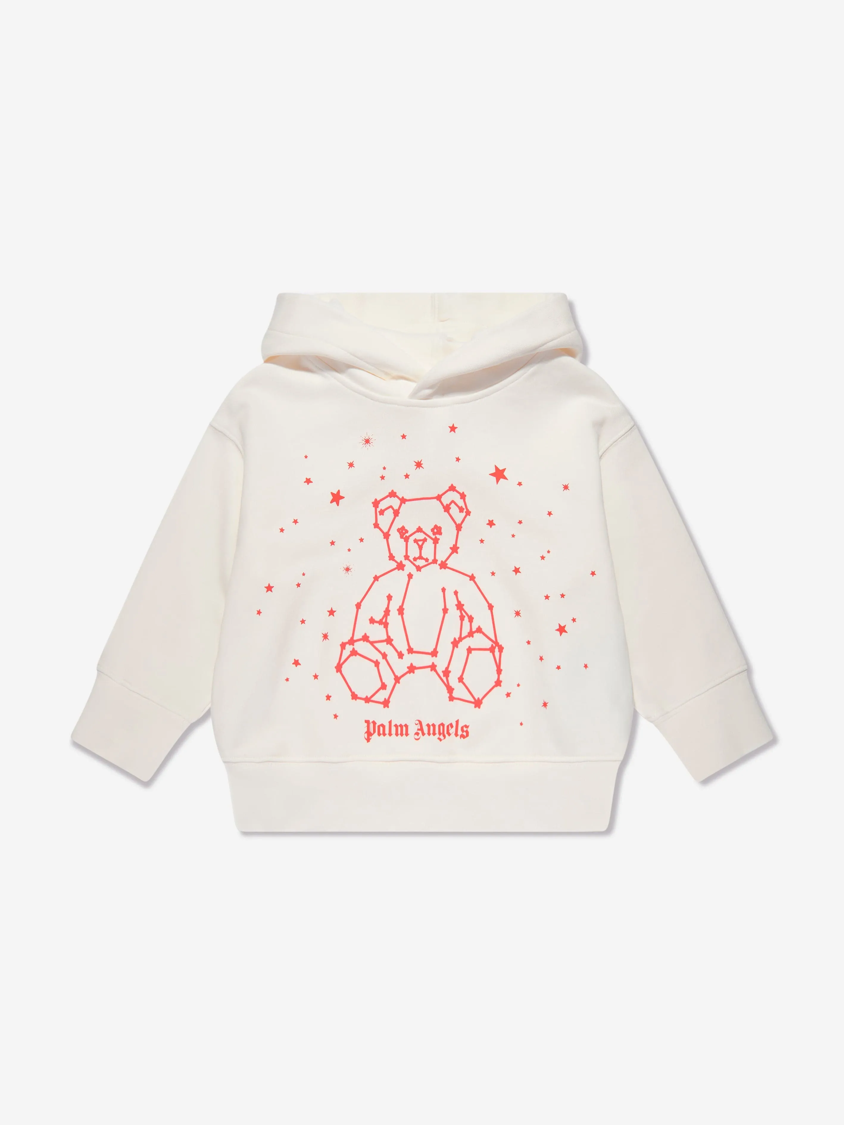 Palm Angels Boys Astro Bear Hoodie in White