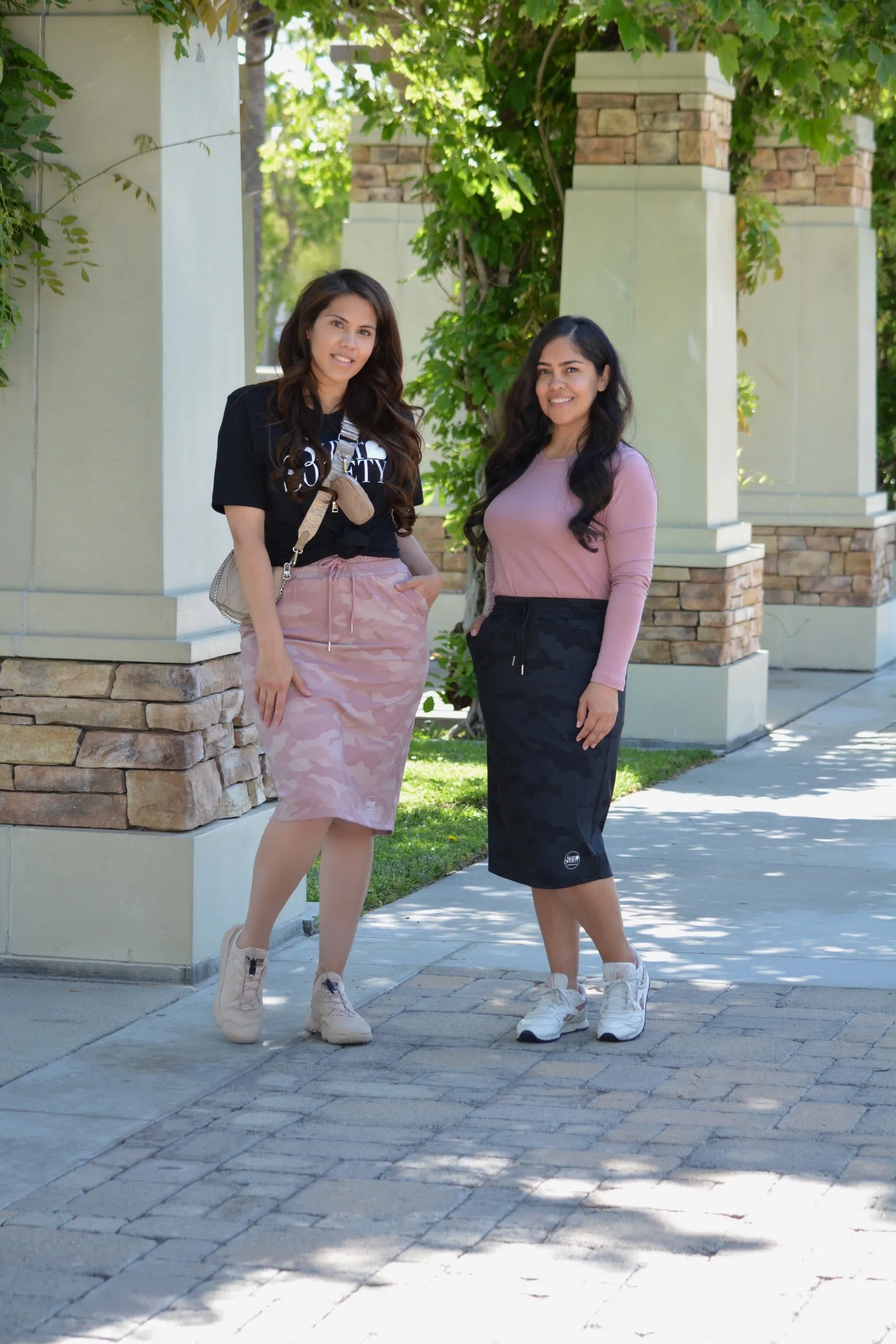 Palma Black Camo Athletic Skirt (hidden leggings)