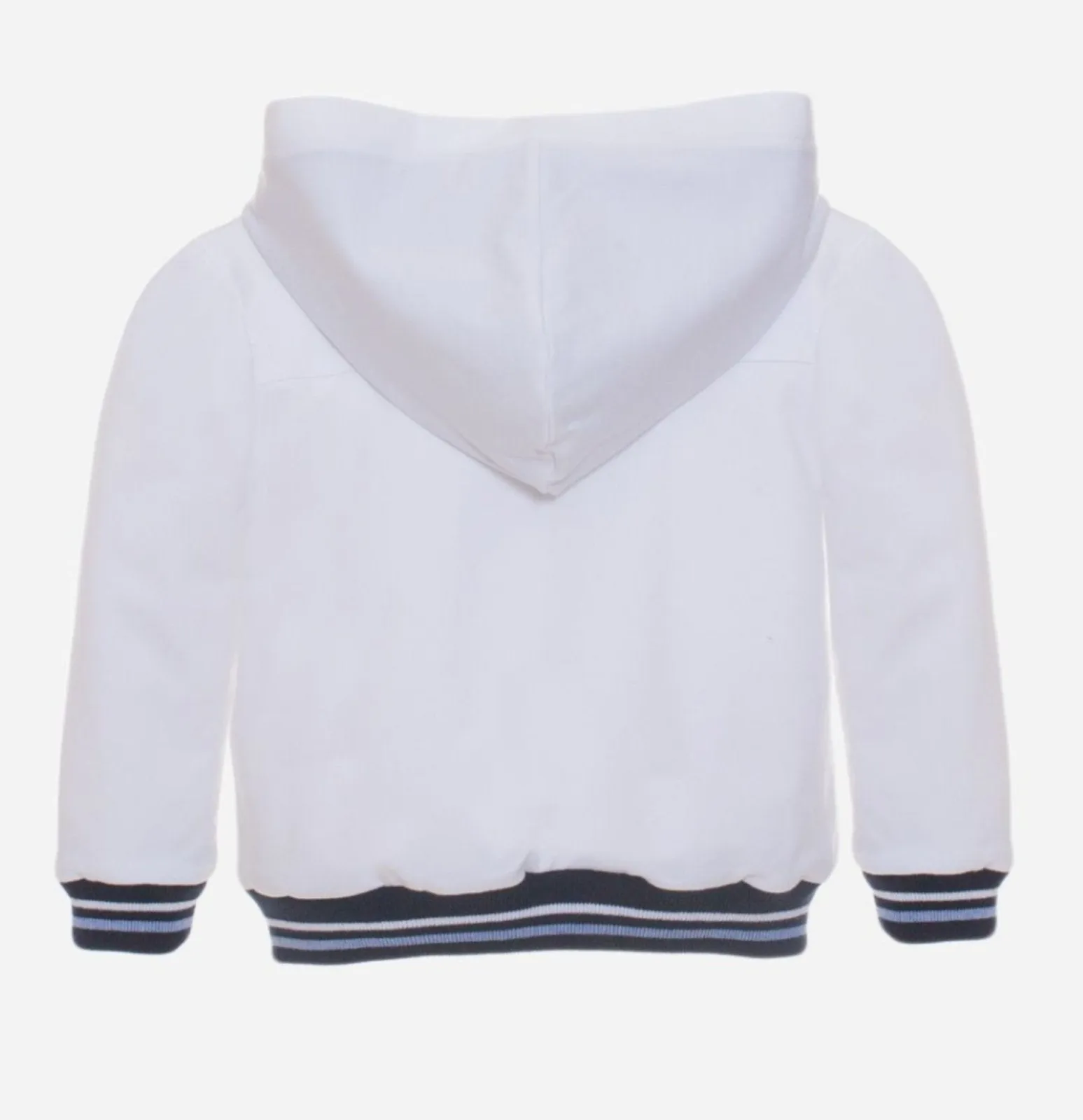 Patachou Boys White Logo Zip Up Hooded Jacket